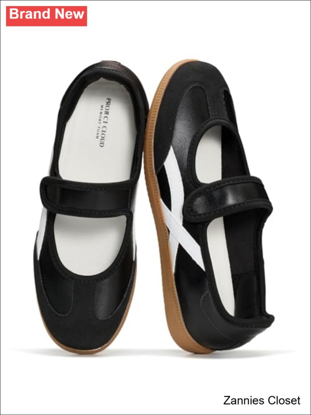 ✨Mary Jane Shoes Comfortable Fashion Sneakers for Women Memory Foam Slip-On